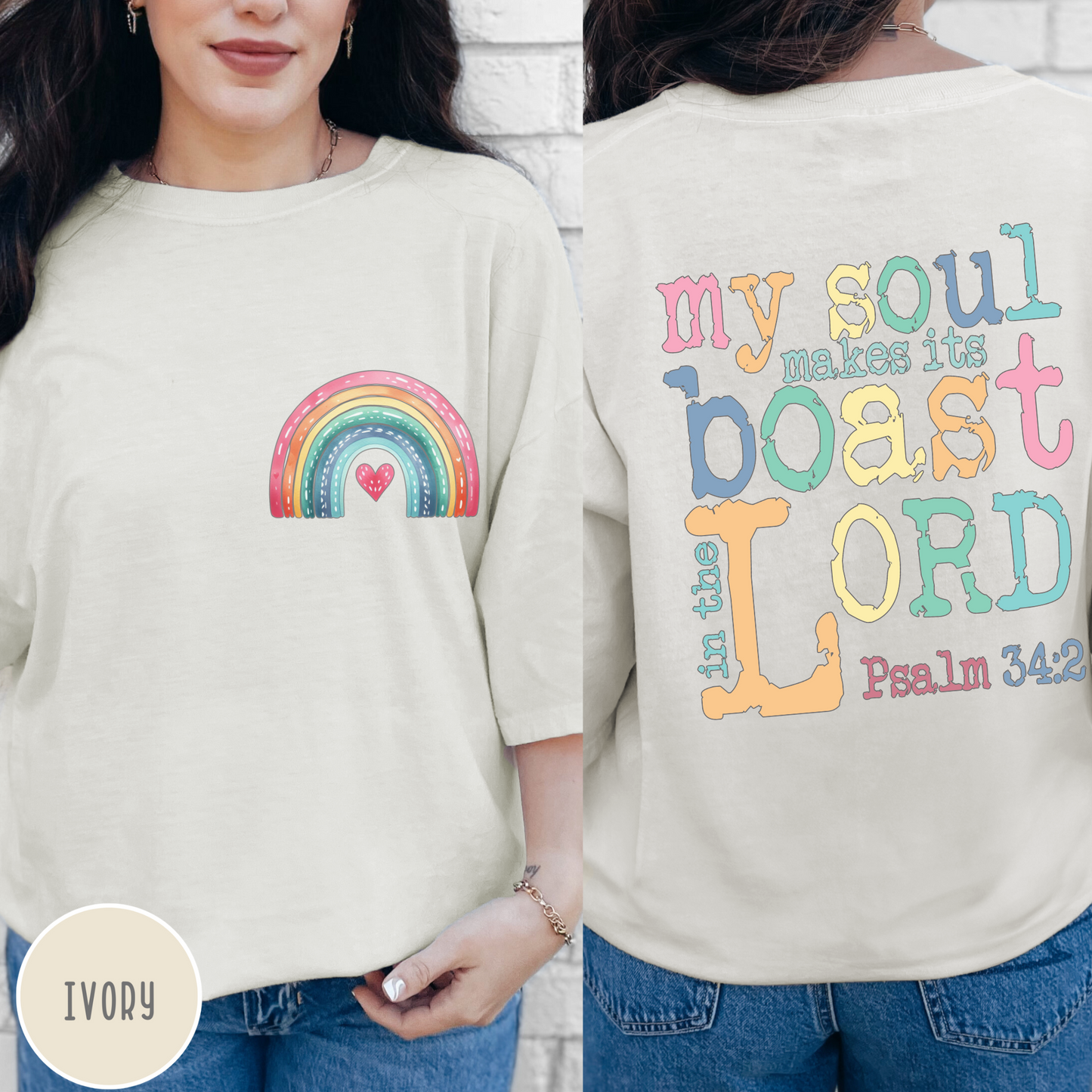Christian Pride month Comfort Color t-shirt in ivory color