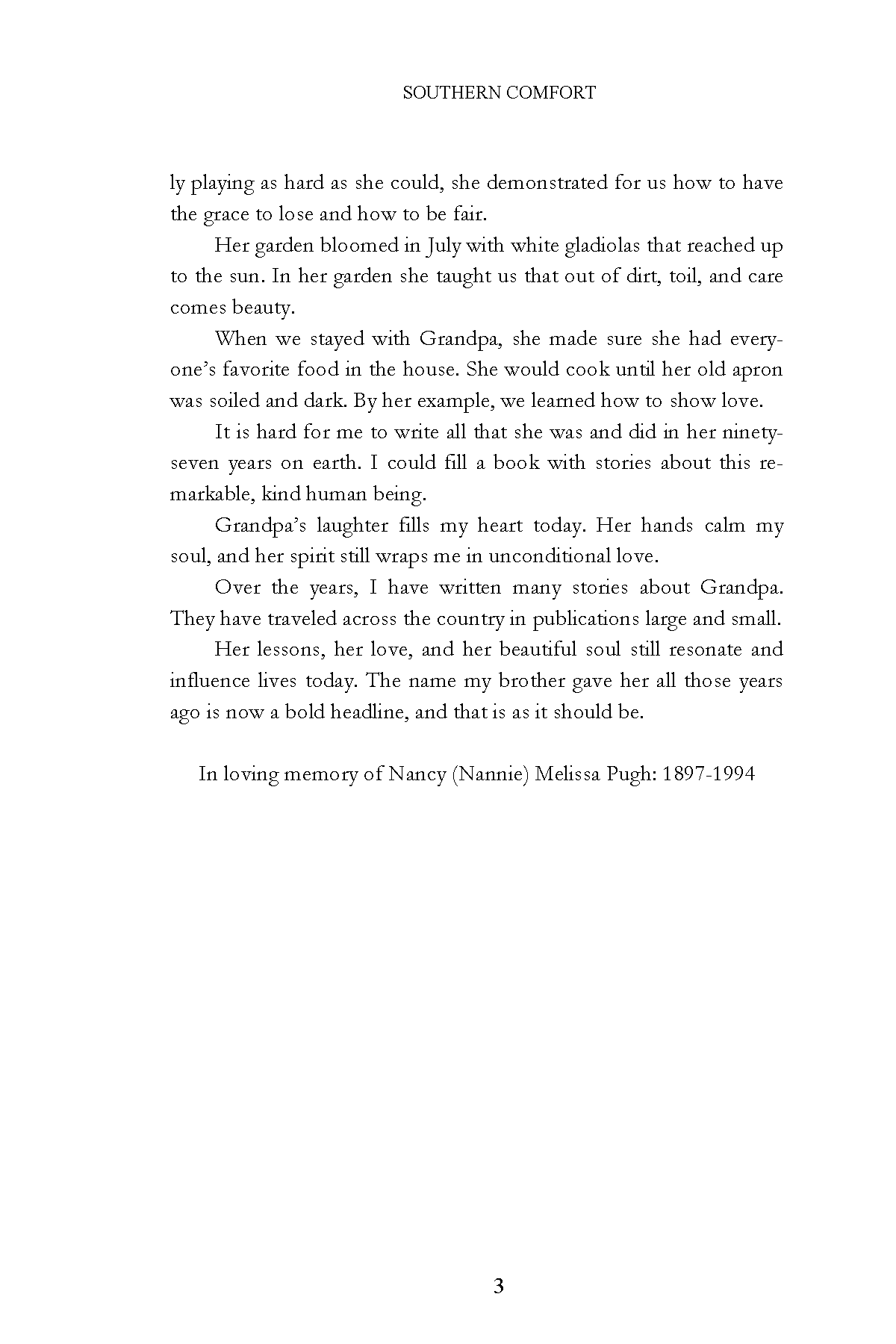 Southern Comfort: Stories of family, friendship, fiery trials, and faith