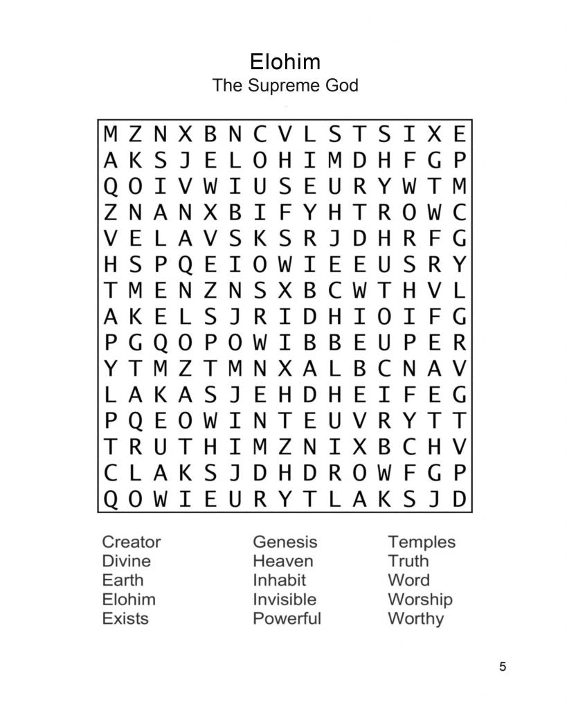 sample page from Names of God in the Bible by Lynne Davis