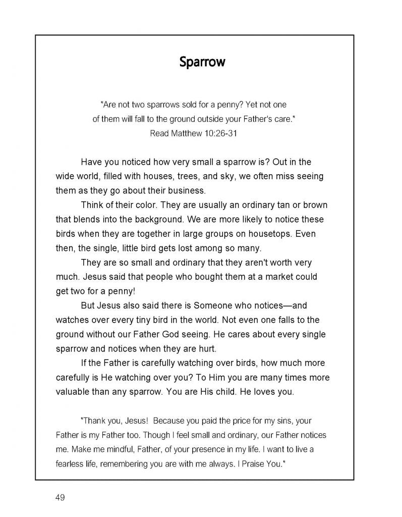 sample page from Christian activity book for children 8-12