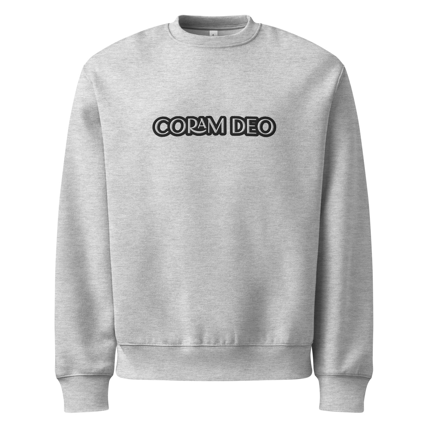 Embroidered Christian Sweatshirt-- Coram Deo