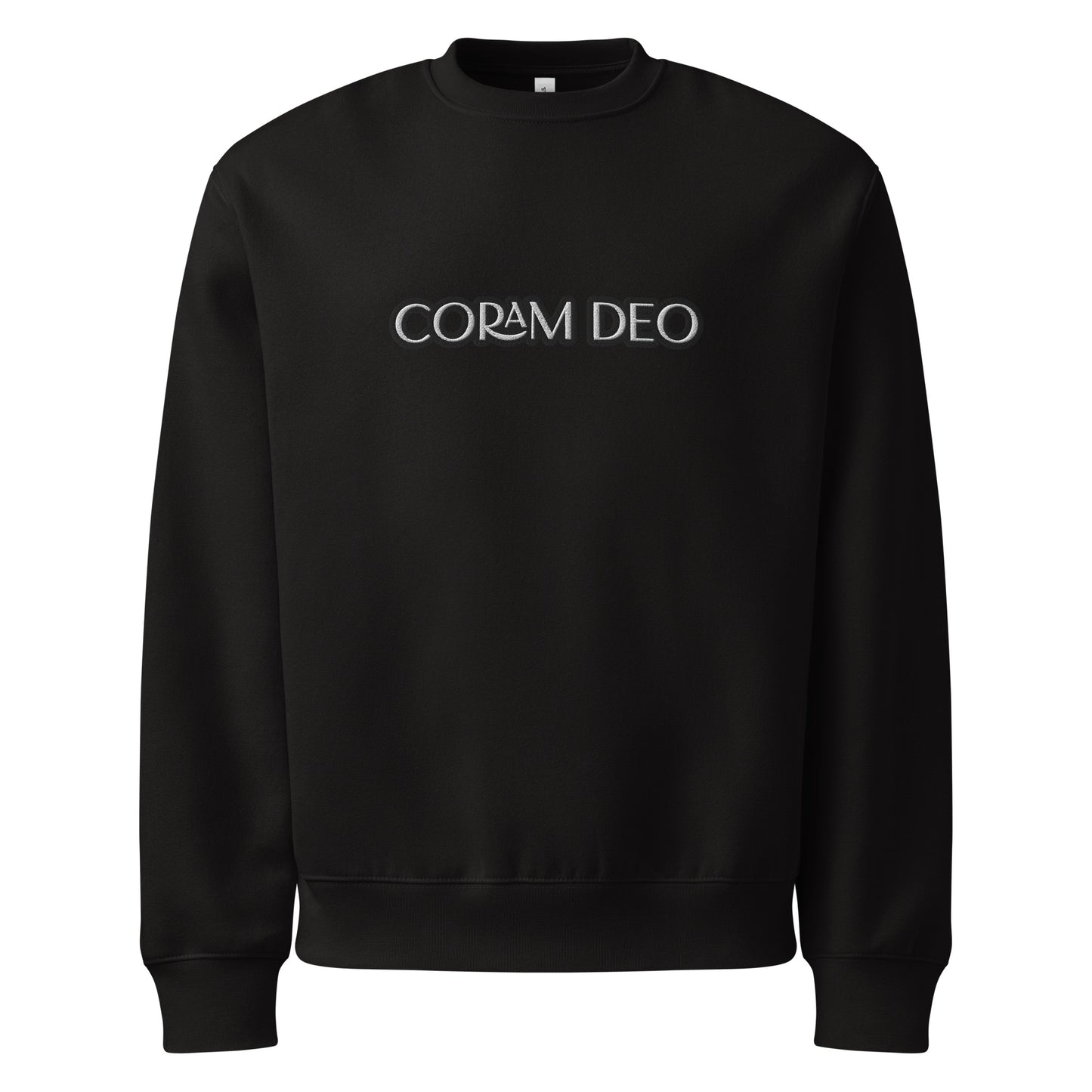 Embroidered Christian Sweatshirt-- Coram Deo