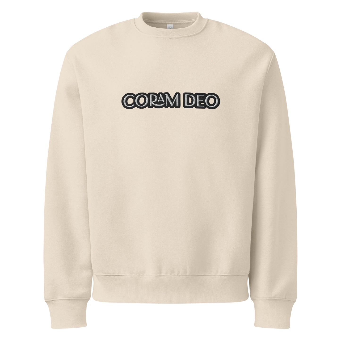Embroidered Christian Sweatshirt-- Coram Deo