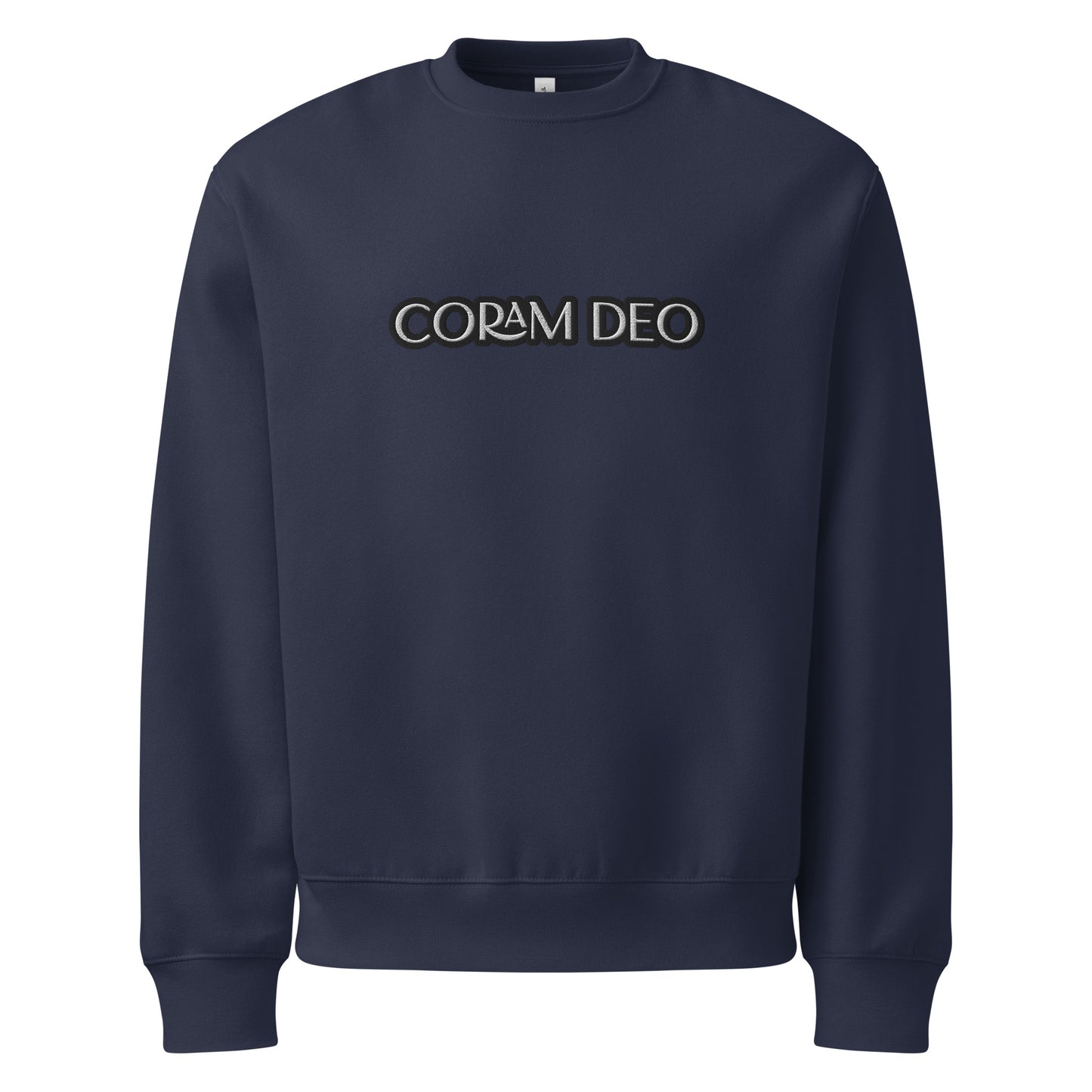 Embroidered Christian Sweatshirt-- Coram Deo