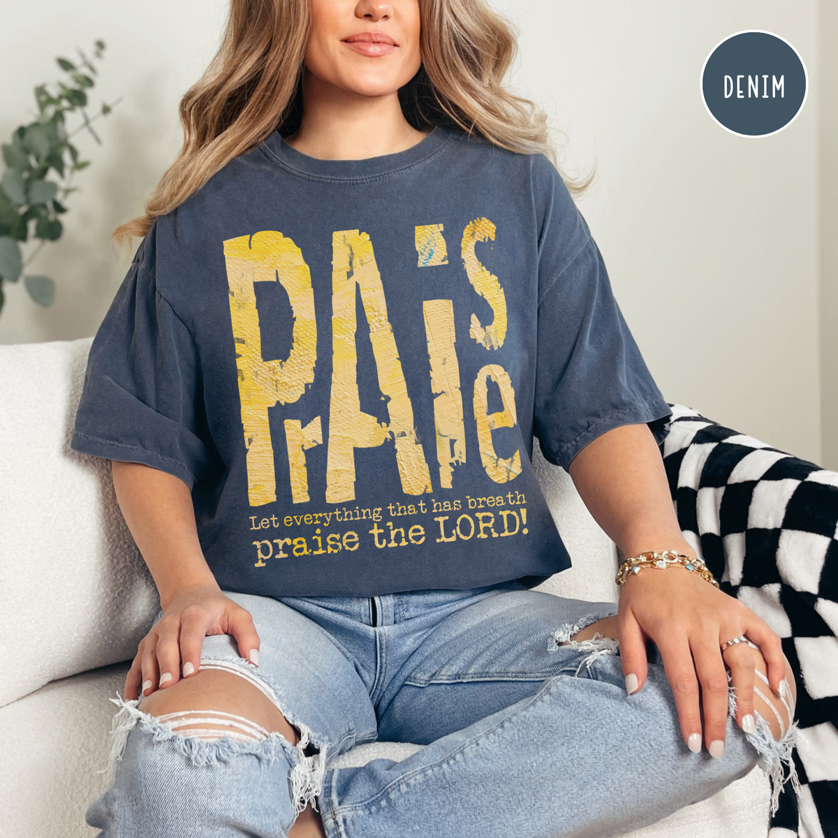 Christian Comfort Color Distressed Shirt for Christian Women and girls