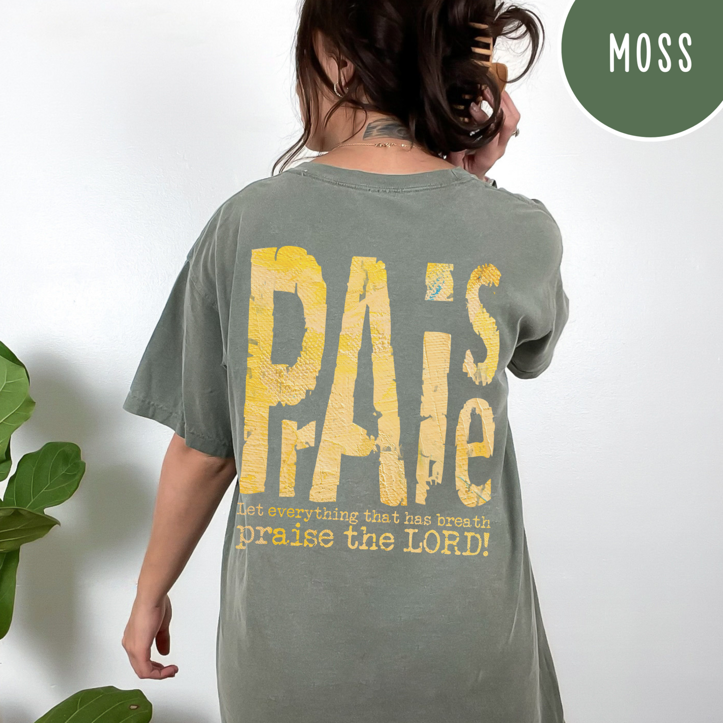 Christian Comfort Color Distressed Praise Shirt for Christian Women and girls