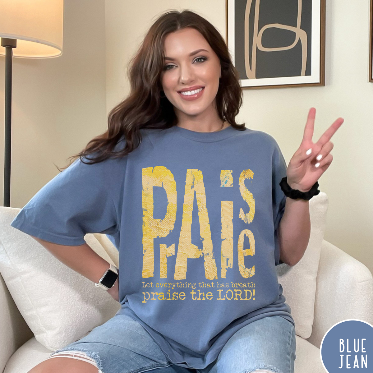 Christian Comfort Color Distressed Shirt for Christian Women and girls