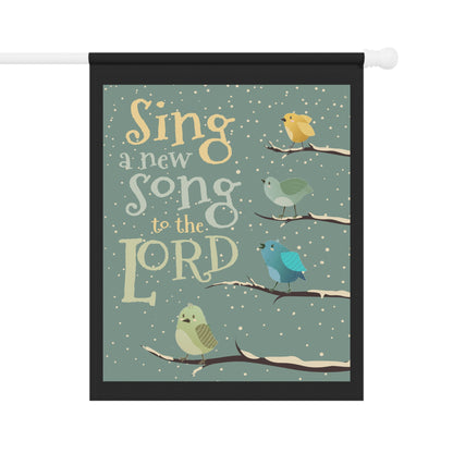 Winter Garden Yard Banner With Bible Verse