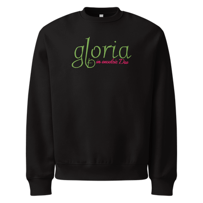 Embroidered Christmas Sweatshirt -- Gloria in Excelsis Deo!