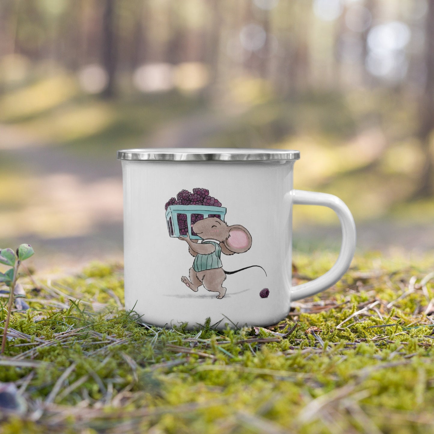 Enamel Mug, Camping Mug, Picture Book Character, Toddler Mug