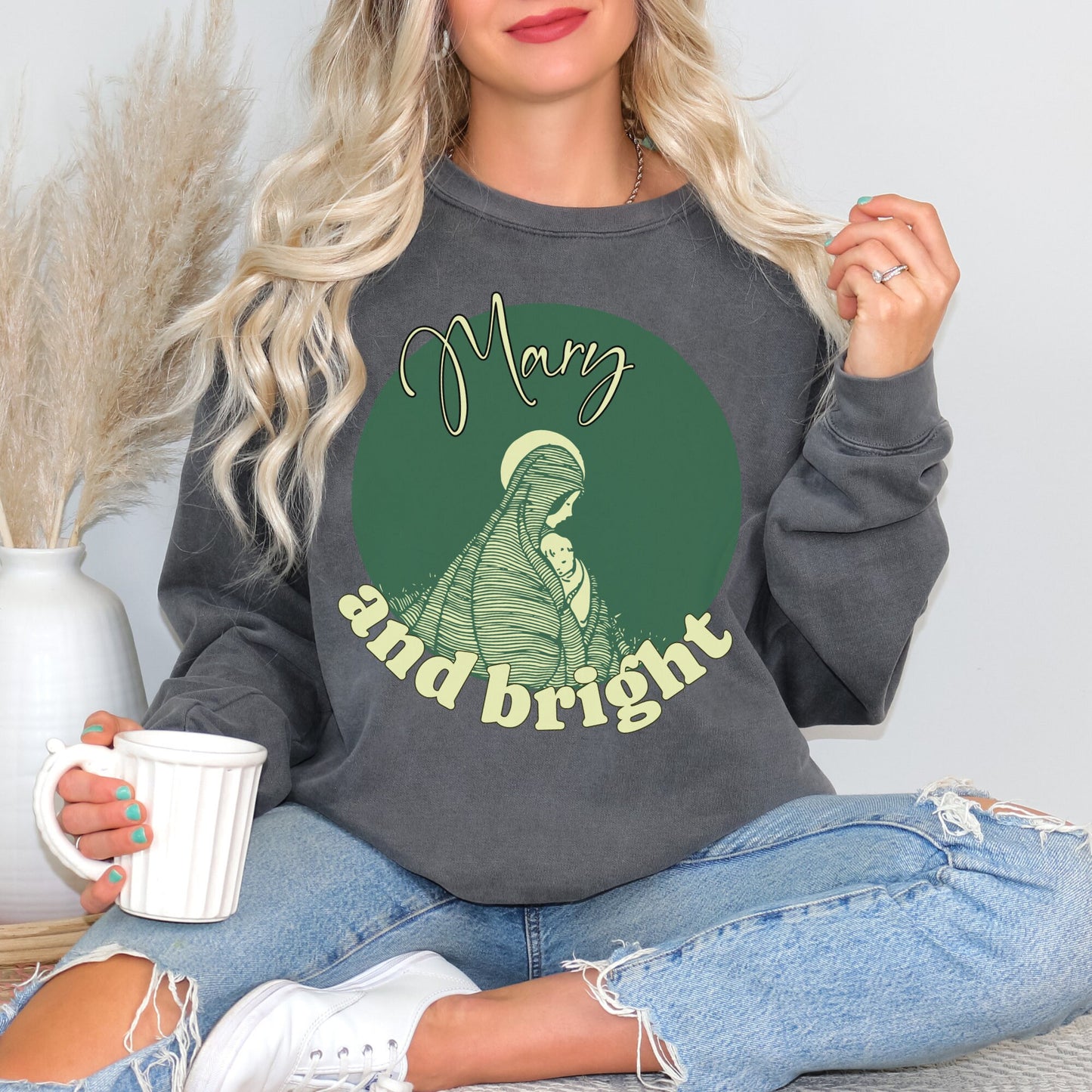 Mary and Bright Comfort Color Sweatshirt