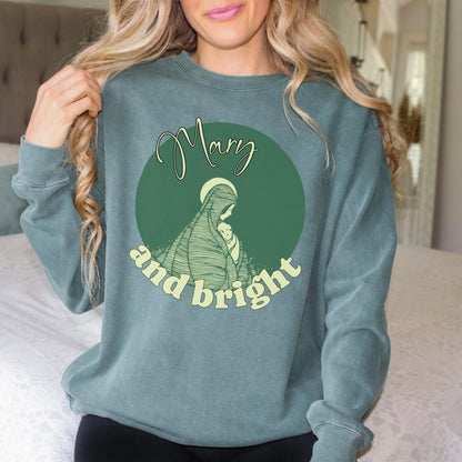 Mary and Bright Comfort Color Sweatshirt