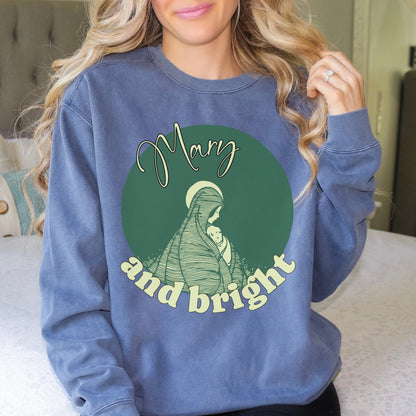 Mary and Bright Comfort Color Sweatshirt