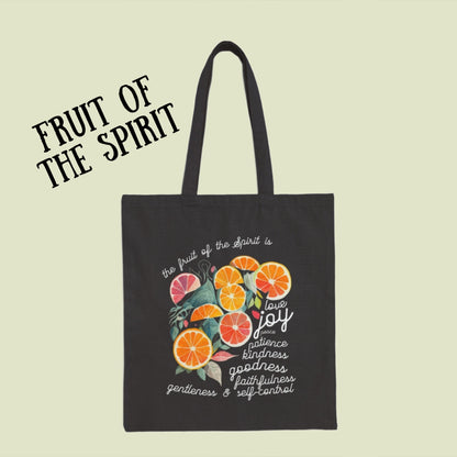 Christian Bible Verse Tote Bag -- Fruit of the Spirit