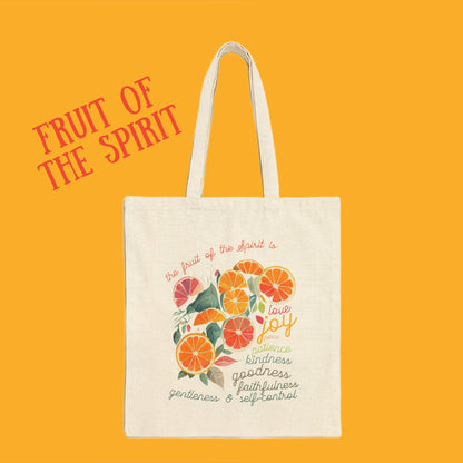 Christian Bible Verse Tote Bag -- Fruit of the Spirit