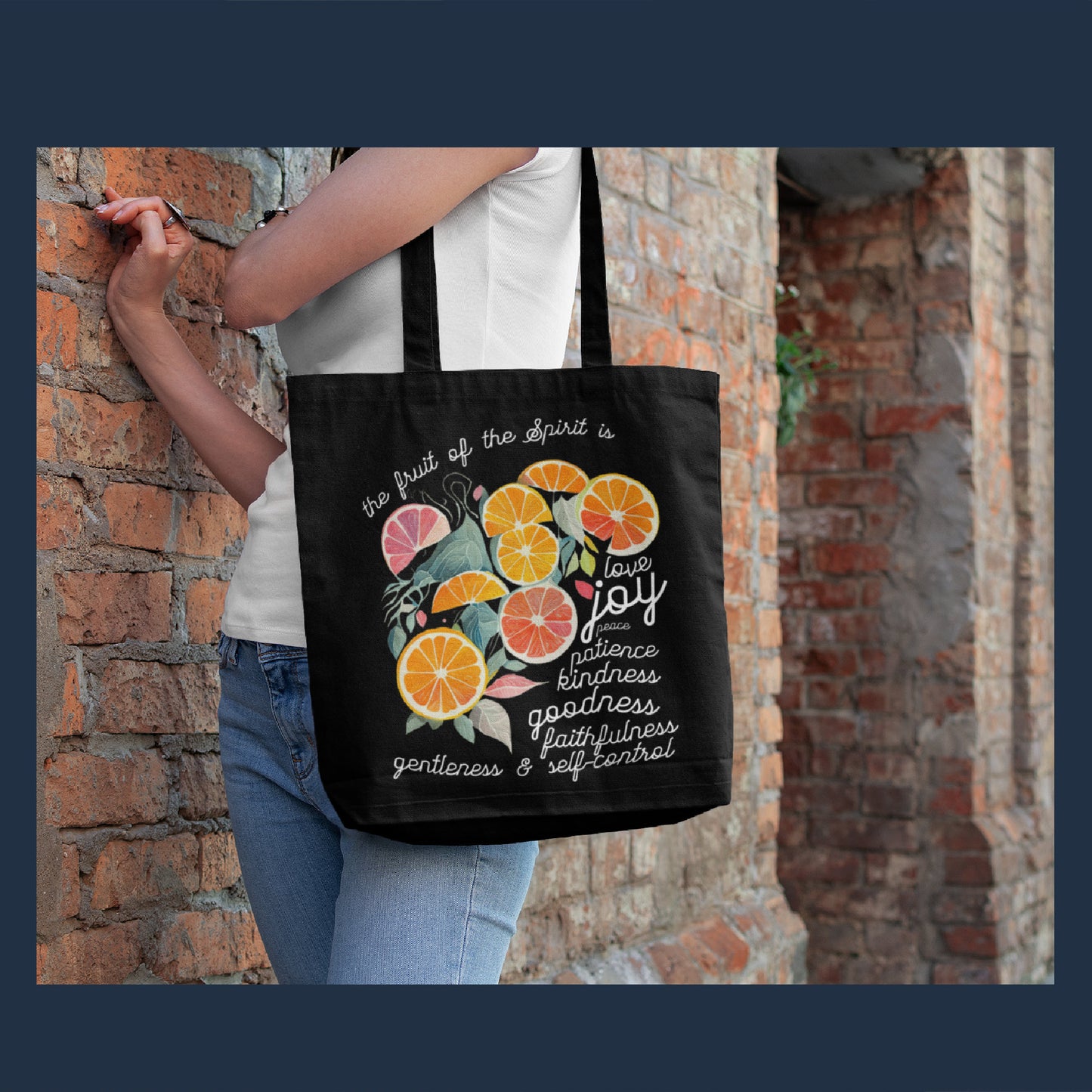 Christian Tote Bag | Christian Gifts For Women of Faith | Bible Verse Tote Bag | Christianity Gifts | Religious Gifts | Fruit of the Spirit