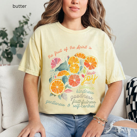 Fruit of the Spirit Scripture Shirt -- Comfort Color