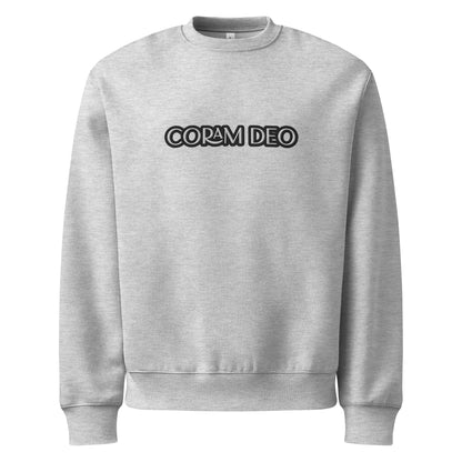 Embroidered Christian Sweatshirt-- Coram Deo