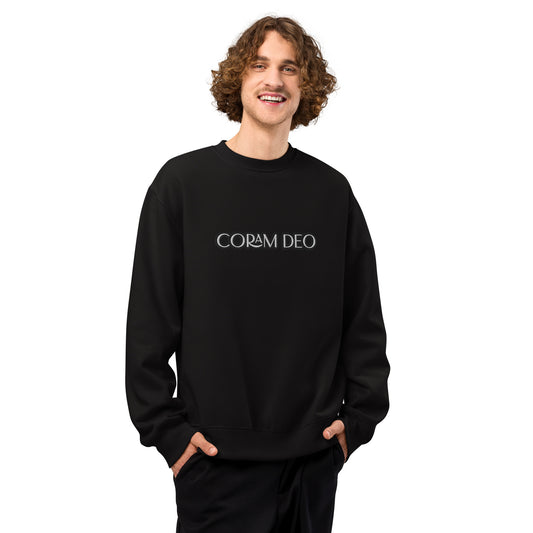 Embroidered Christian Sweatshirt-- Coram Deo