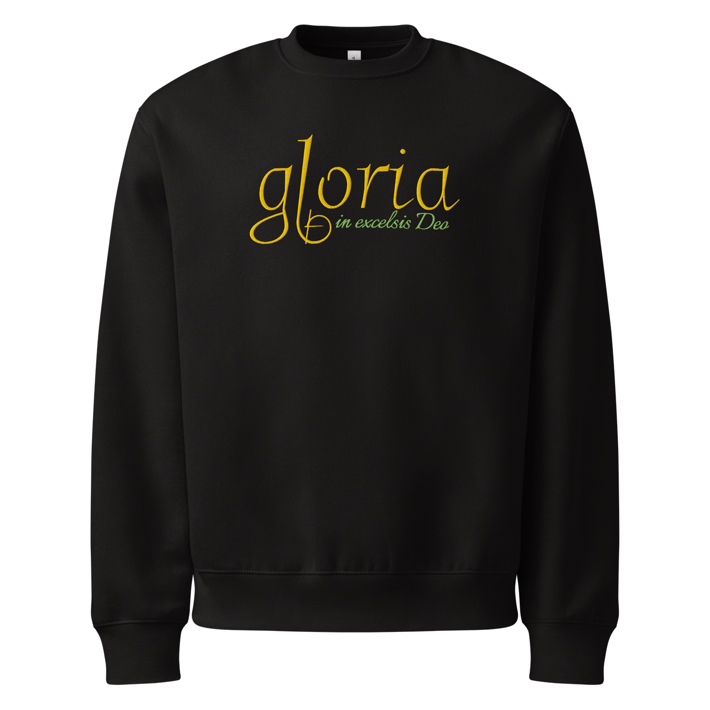 Embroidered Christmas Sweatshirt -- Gloria in Excelsis Deo!