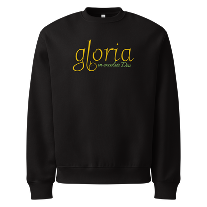 Embroidered Christmas Sweatshirt -- Gloria in Excelsis Deo!