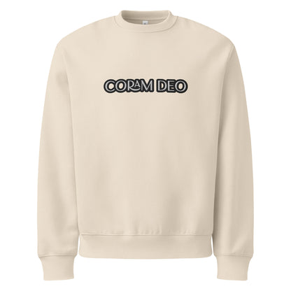 Embroidered Christian Sweatshirt-- Coram Deo