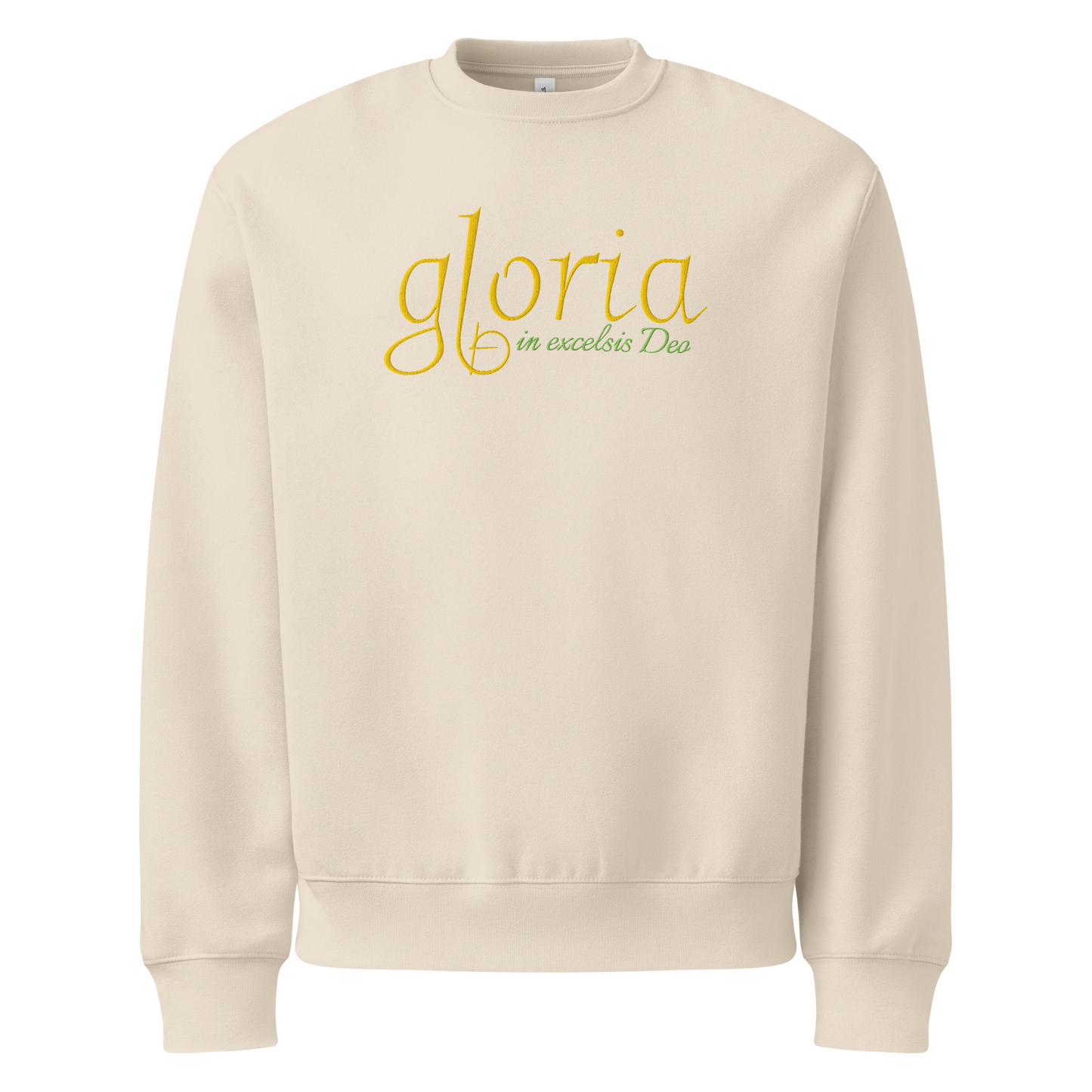 Embroidered Christmas Sweatshirt -- Gloria in Excelsis Deo!