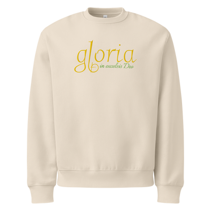 Embroidered Christmas Sweatshirt -- Gloria in Excelsis Deo!