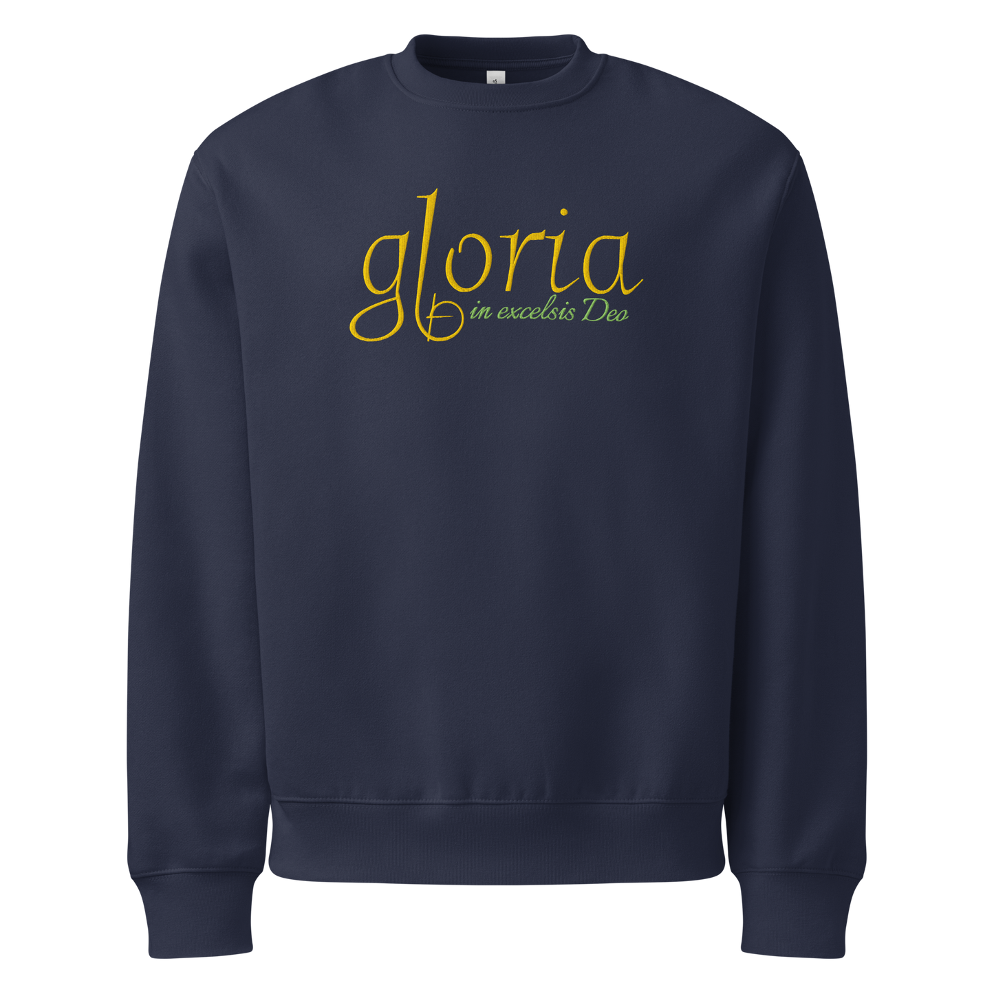 Embroidered Christmas Sweatshirt -- Gloria in Excelsis Deo!