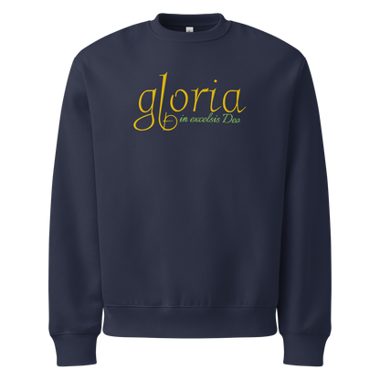 Embroidered Christmas Sweatshirt -- Gloria in Excelsis Deo!