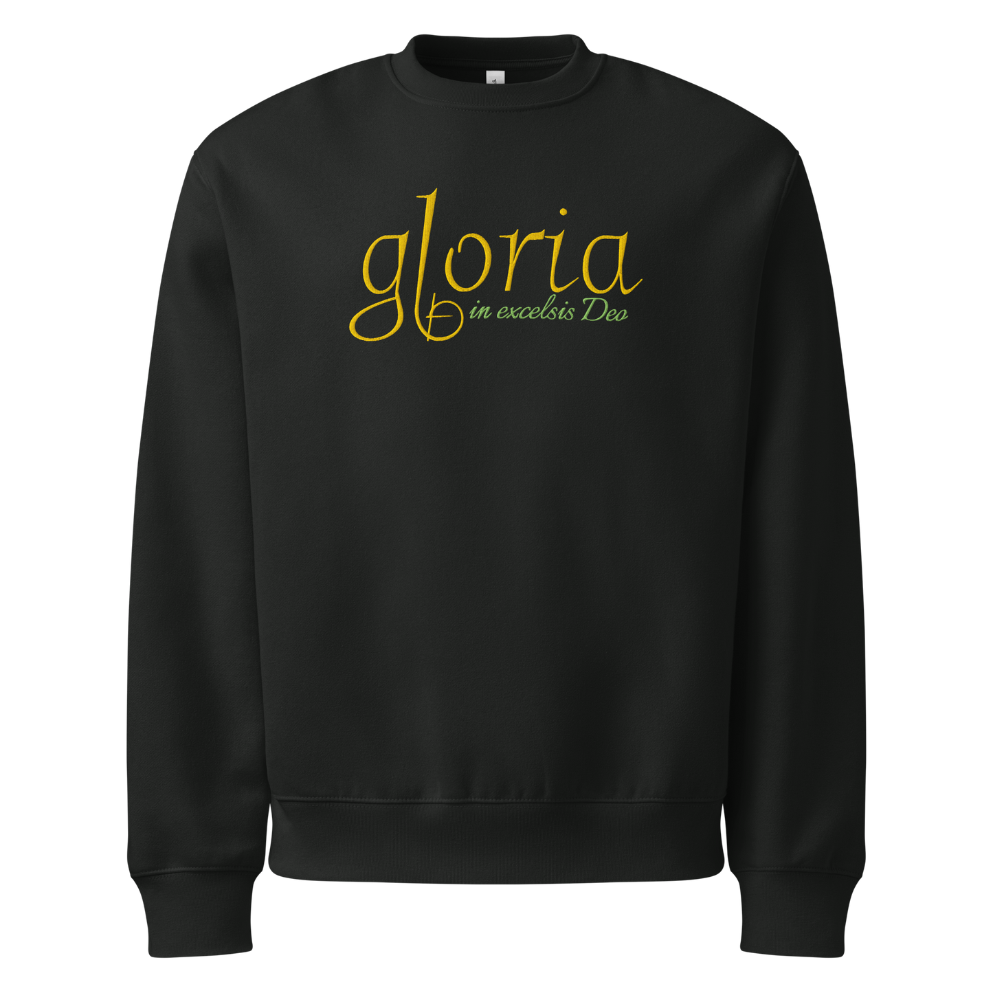 Embroidered Christmas Sweatshirt -- Gloria in Excelsis Deo!