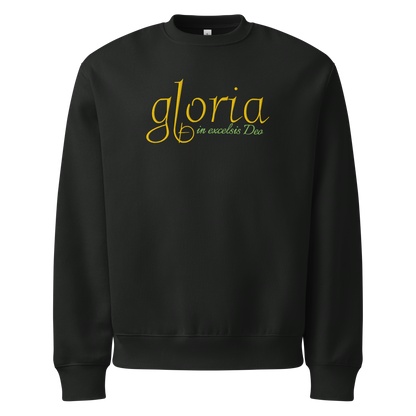 Embroidered Christmas Sweatshirt -- Gloria in Excelsis Deo!