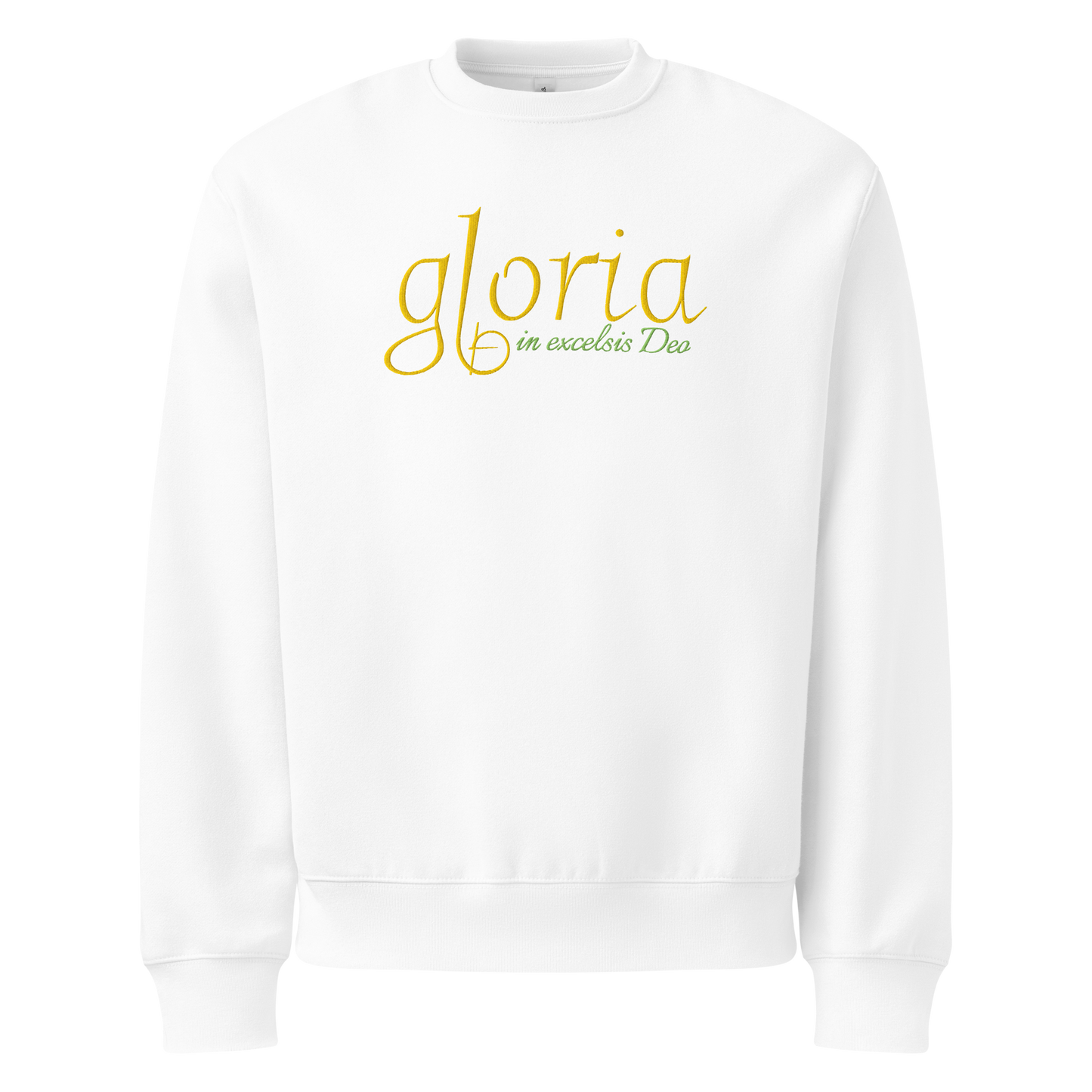Embroidered Christmas Sweatshirt -- Gloria in Excelsis Deo!