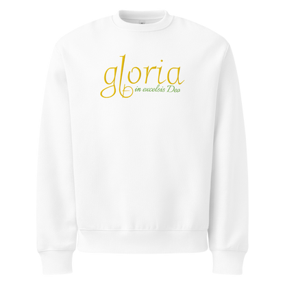 Embroidered Christmas Sweatshirt -- Gloria in Excelsis Deo!